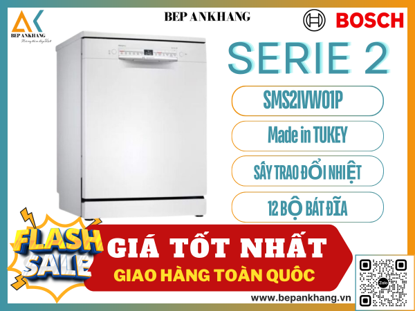 Máy Rửa Bát Bosch Độc Lập SMS2IVW01P Series 2 - Made in Tukey